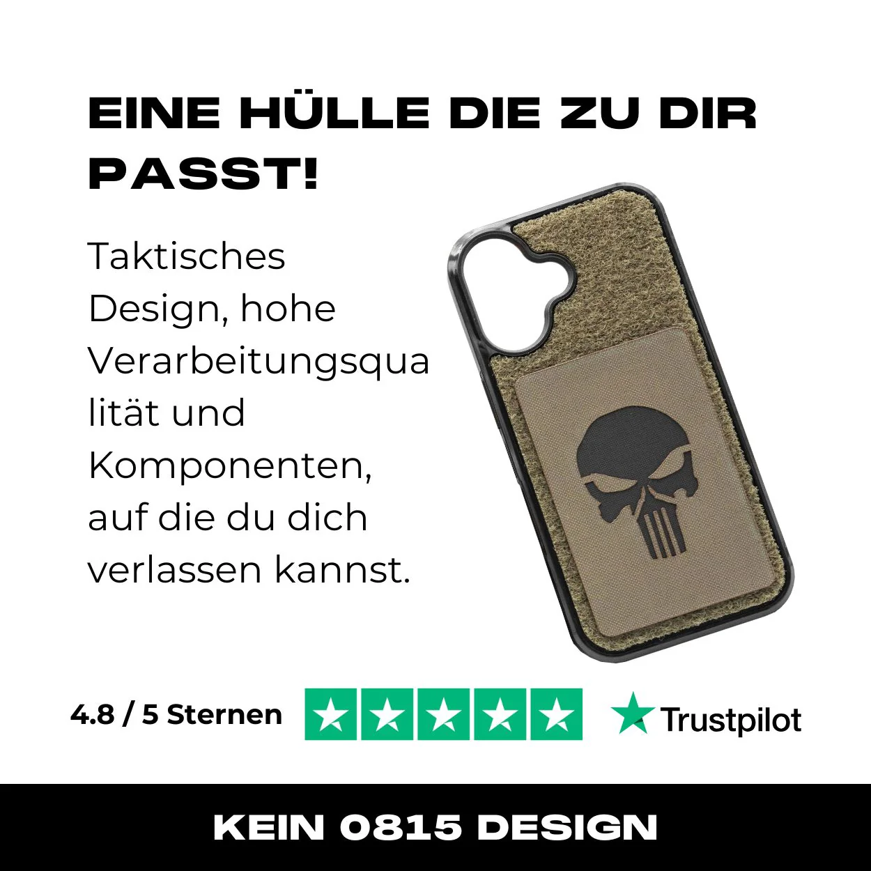 Tactical Case mit Steingrau Oliv Flauschklett - iPhone 16 Reihe - Image 7