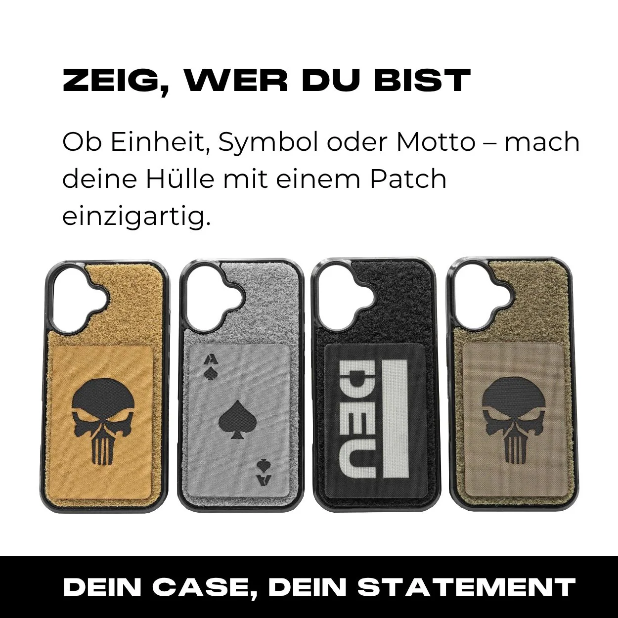 Tactical Case mit schwarzem Flauschklett - iPhone 16 Reihe - Image 4