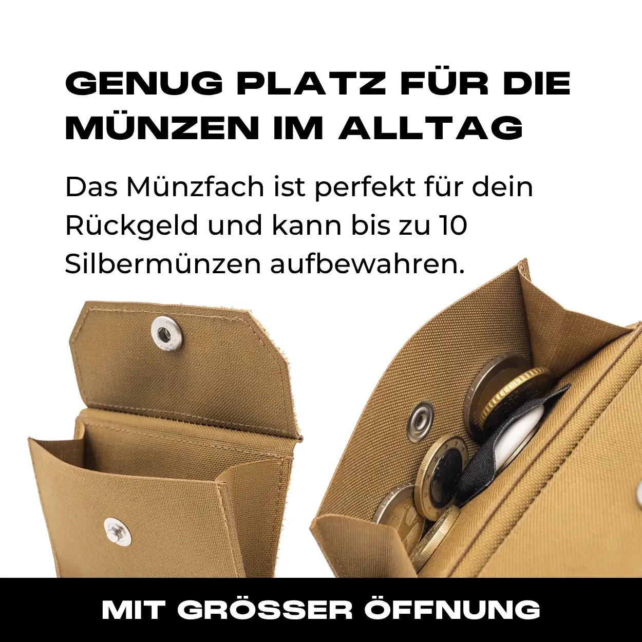 Tactical Wallet Münzfach - Coyote - Image 4