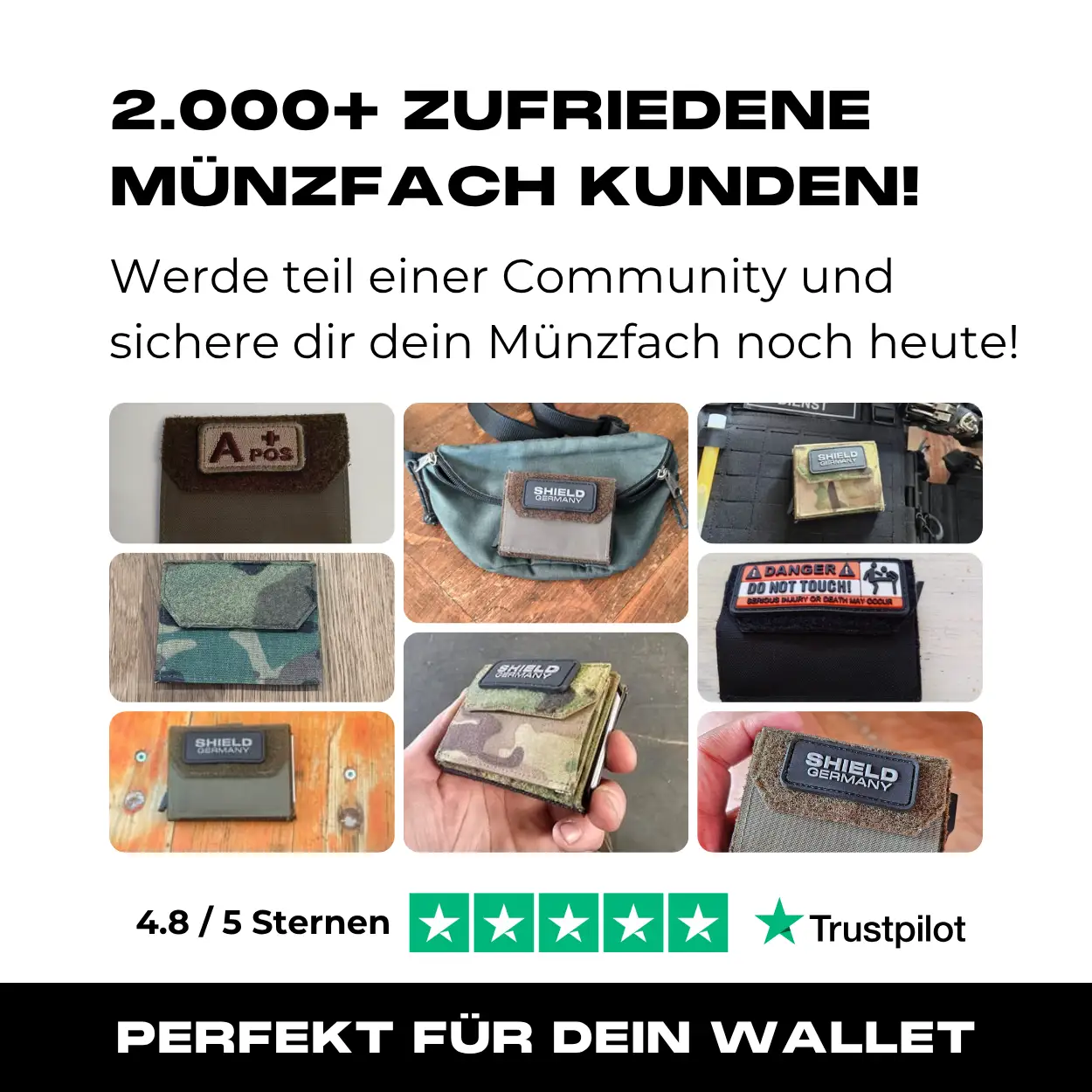 Tactical Wallet Münzfach - Multicam Hell - Image 11