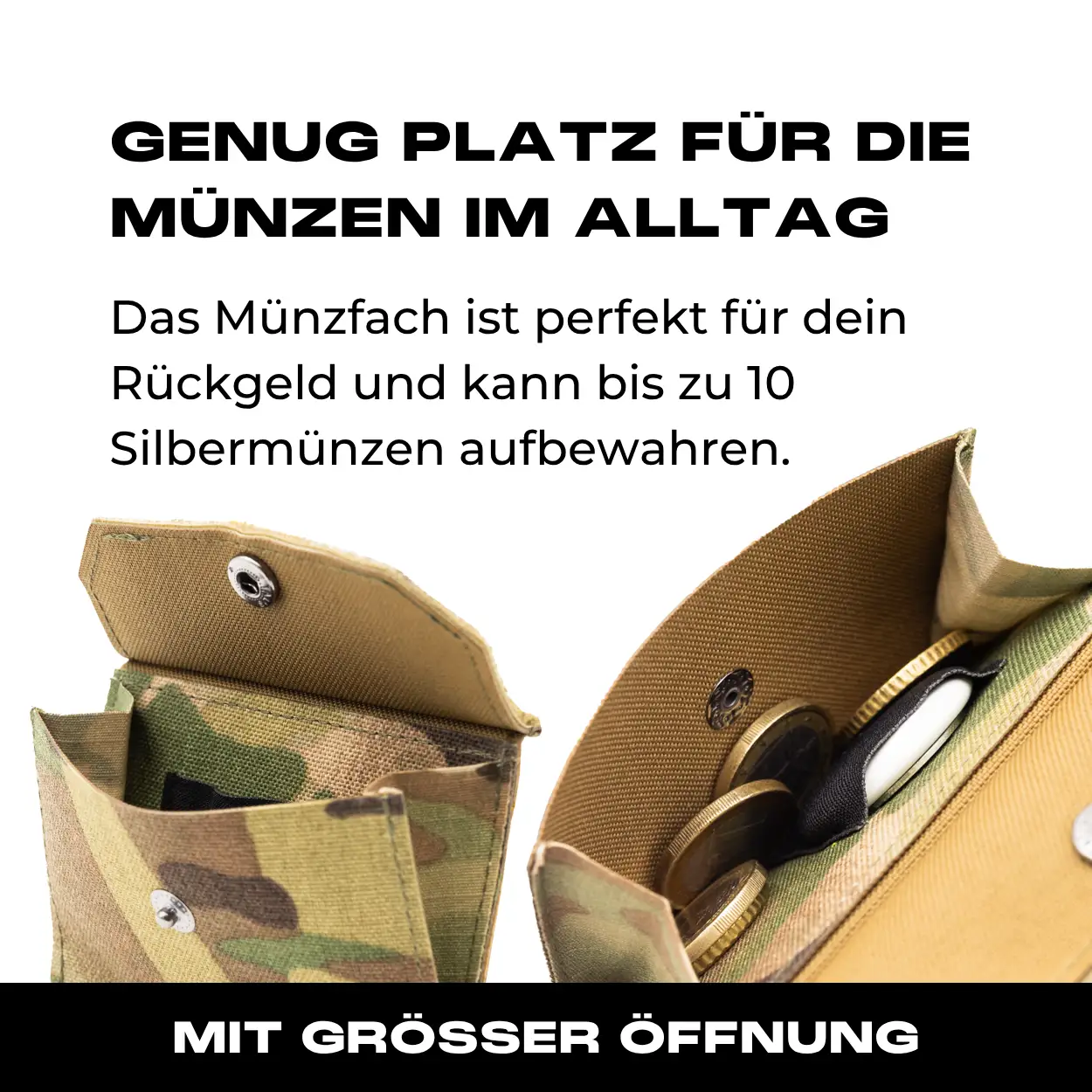 Tactical Wallet Münzfach - Multicam Hell - Image 5