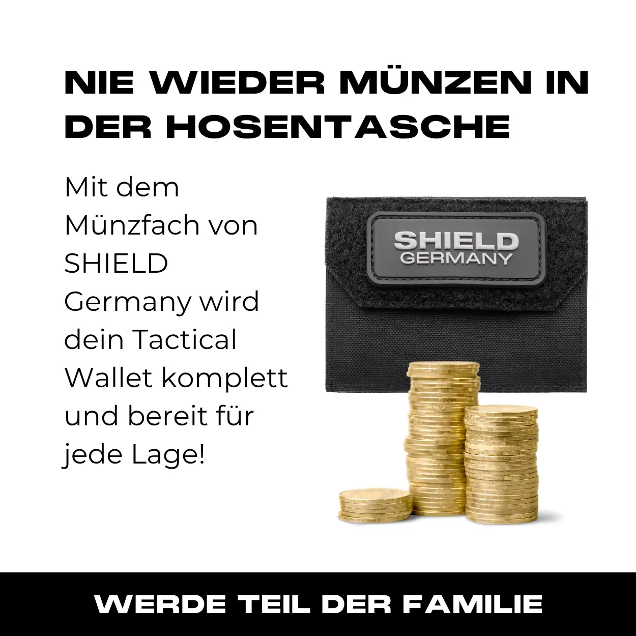 Tactical Wallet Münzfach - Schwarz - Image 10
