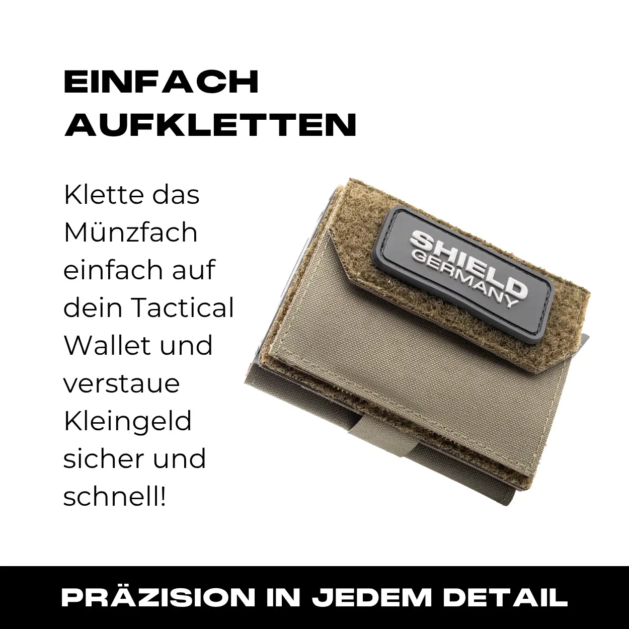 Tactical Wallet Münzfach - Steingrau Oliv - Image 3
